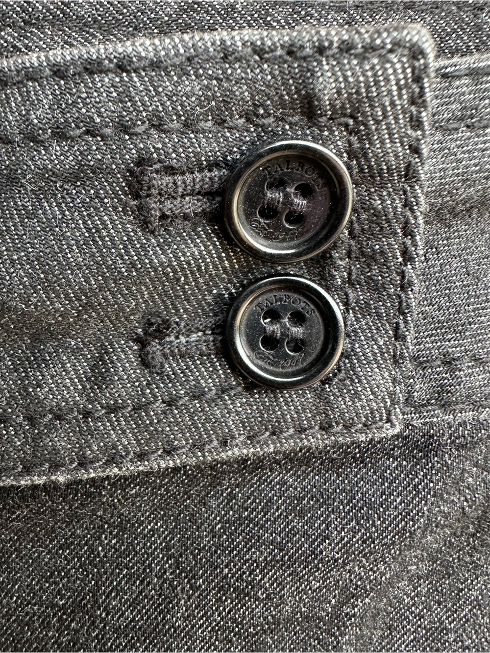 NWOT Talbot’s Heritage Bootcut Jeans in Distressed Dark Charcoal Wash - Picture 6 of 8